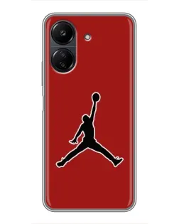 Чехол для Xiaomi POCO C65 с картинкой «Jordan Red Back»