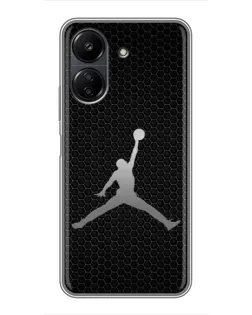 Чехол для Xiaomi POCO C65 с картинкой «Jordan Dark Carbon»