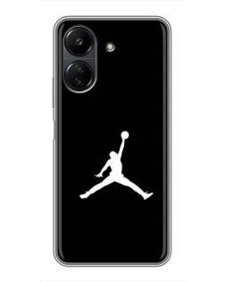 Чехол для Xiaomi POCO C65 с картинкой «Jordan Silhouette»