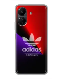 Чехол для Xiaomi POCO C65 с картинкой «Adidas Red Neon»