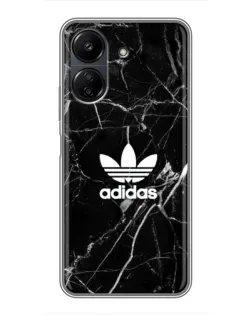 Чохол для Xiaomi POCO C65 з картинкою «Білий мармур Adidas»