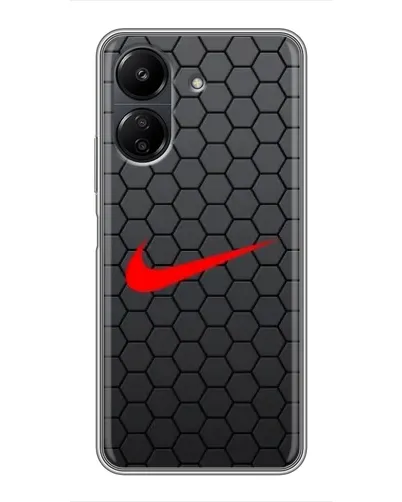 Чохол для Xiaomi POCO C65 з картинкою «Nike — карбонова сітка» Чохол для Xiaomi POCO C65 з картинкою «Nike — карбонова сітка»