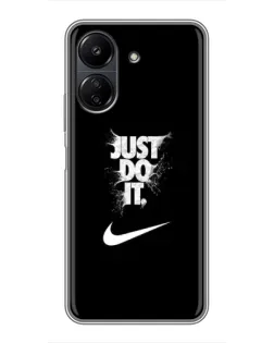 Чохол для Xiaomi POCO C65 з картинкою «Текстовий принт Nike»