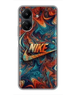 Чохол для Xiaomi POCO C65 з картинкою «Nike в абстракції»