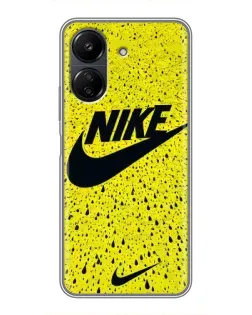 Чохол для Xiaomi POCO C65 з картинкою «Жовтий текстурний Nike»