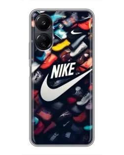 Чохол для Xiaomi POCO C65 з картинкою «Колекція кросівок Nike»