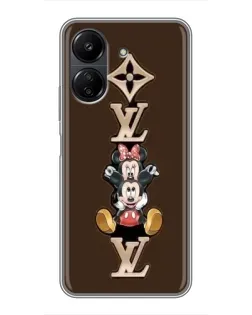 Чохол для Xiaomi POCO C65 з картинкою «LV та Міккі Маус»