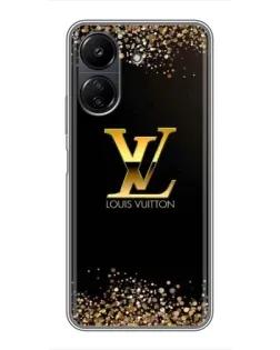 Чохол для Xiaomi POCO C65 з картинкою «LV — золоті іскри»