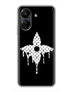 Чохол для Xiaomi POCO C65 з картинкою «Квіткова монограма»