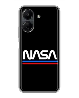 Чехол для Xiaomi POCO C65 с картинкой «NASA — классика Red Blue» Чехол для Xiaomi POCO C65 с картинкой «NASA — классика Red Blue»
