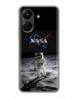 Чохол для Xiaomi POCO C65 з картинкою «Астронавт на Місяці»