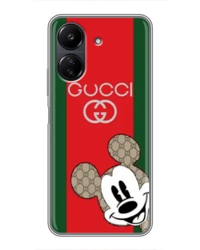 Чехол для Xiaomi POCO C65 с картинкой «Gucci — полосы и Микки» Чехол для Xiaomi POCO C65 с картинкой «Gucci — полосы и Микки»