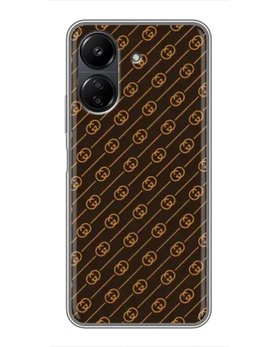 Чехол для Xiaomi POCO C65 с картинкой «Gucci — золотые диагонали» Чехол для Xiaomi POCO C65 с картинкой «Gucci — золотые диагонали»