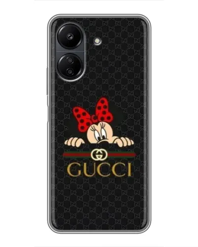 Чехол для Xiaomi POCO C65 с картинкой «Минни Маус Gucci — черный» Чехол для Xiaomi POCO C65 с картинкой «Минни Маус Gucci — черный»