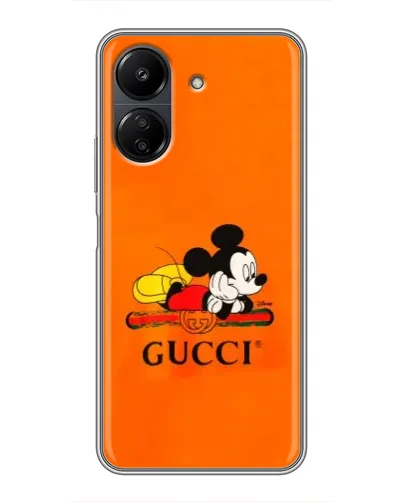 Чехол для Xiaomi POCO C65 с картинкой «Микки Маус Gucci — оранж» Чехол для Xiaomi POCO C65 с картинкой «Микки Маус Gucci — оранж»
