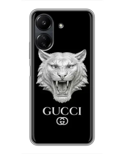 Чехол для Xiaomi POCO C65 с картинкой «Gucci — серебряный лев» Чехол для Xiaomi POCO C65 с картинкой «Gucci — серебряный лев»