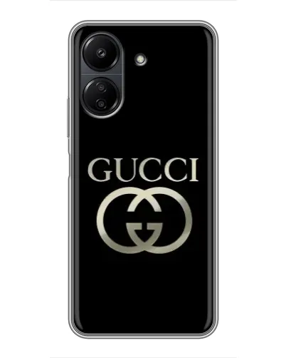 Чехол для Xiaomi POCO C65 с картинкой «Gucci — золото на черном» Чехол для Xiaomi POCO C65 с картинкой «Gucci — золото на черном»
