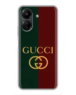 Чехол для Xiaomi POCO C65 с картинкой «Gucci — темно-зеленый градиент»