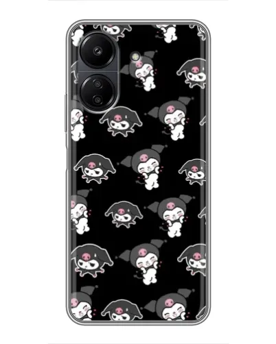 Чохол для Xiaomi POCO C65 з картинкою «Чорний паттерн Kuromi» Чохол для Xiaomi POCO C65 з картинкою «Чорний паттерн Kuromi»