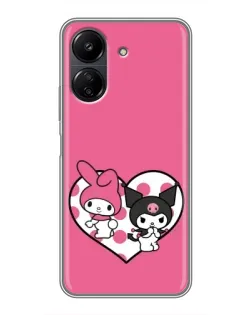 Чохол для Xiaomi POCO C65 з картинкою «Kuromi та My Melody» Чохол для Xiaomi POCO C65 з картинкою «Kuromi та My Melody»
