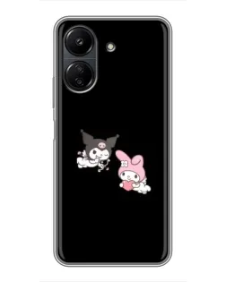 Чохол для Xiaomi POCO C65 з картинкою «My Melody та Kuromi» Чохол для Xiaomi POCO C65 з картинкою «My Melody та Kuromi»
