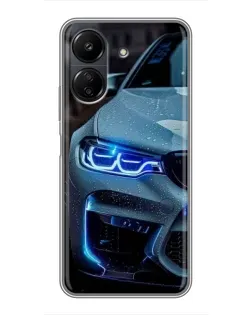 Чохол для Xiaomi POCO C65 з картинкою «Погляд BMW з синіми фарами» Чохол для Xiaomi POCO C65 з картинкою «Погляд BMW з синіми фарами»