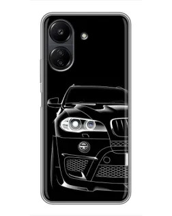 Чохол для Xiaomi POCO C65 з картинкою «Темний силует BMW»