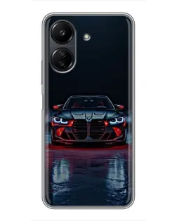 Чохол для Xiaomi POCO C65 з картинкою «BMW на мокрій дорозі»