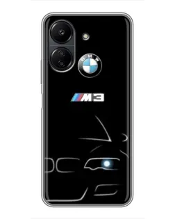 Чохол для Xiaomi POCO C65 з картинкою «Мінімалістичний принт BMW M3»