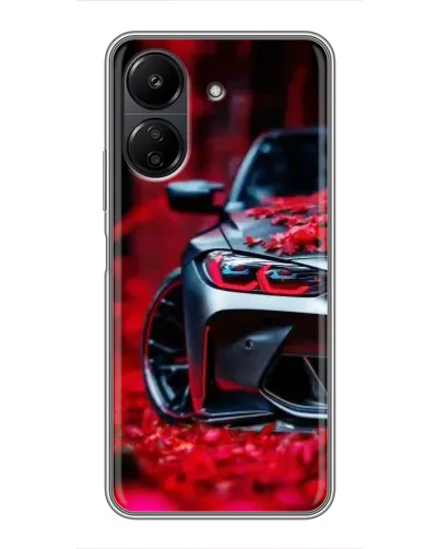 Чохол для Xiaomi POCO C65 з картинкою «Спортивна BMW та квіти» Чохол для Xiaomi POCO C65 з картинкою «Спортивна BMW та квіти»