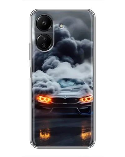 Чохол для Xiaomi POCO C65 з картинкою «BMW у диму» Чохол для Xiaomi POCO C65 з картинкою «BMW у диму»