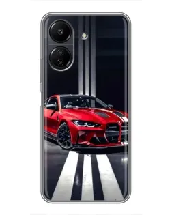 Чохол для Xiaomi POCO C65 з картинкою «Червона BMW на дорозі»