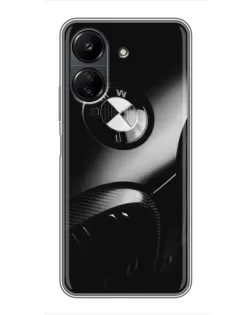 Чохол для Xiaomi POCO C65 з картинкою «Емблема BMW — макро»