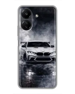 Чохол для Xiaomi POCO C65 з картинкою «BMW крізь туман»