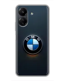 Чохол для Xiaomi POCO C65 з картинкою «Логотип BMW — мінімалізм»