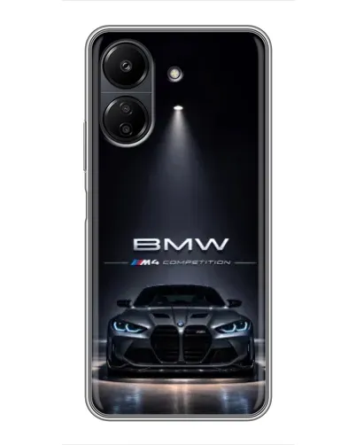 Чехол для Xiaomi POCO C65 с картинкой «BMW сквозь ночной город» Чехол для Xiaomi POCO C65 с картинкой «BMW сквозь ночной город»
