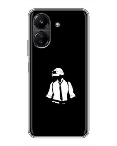 Чохол для Xiaomi POCO C65 з картинкою «PUBG — білий шолом» Чохол для Xiaomi POCO C65 з картинкою «PUBG — білий шолом»