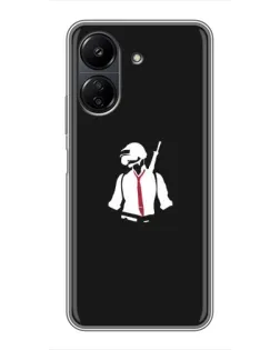 Чохол для Xiaomi POCO C65 з картинкою «PUBG — силует воїна»
