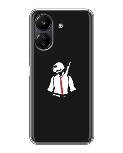 Чохол для Xiaomi POCO C65 з картинкою «PUBG — силует воїна» Чохол для Xiaomi POCO C65 з картинкою «PUBG — силует воїна»