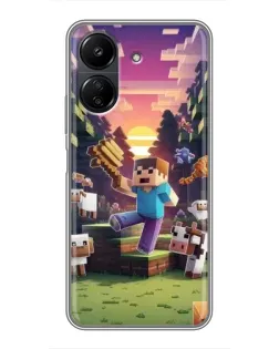 Чохол для Xiaomi POCO C65 з картинкою «Стів на фермі» Чохол для Xiaomi POCO C65 з картинкою «Стів на фермі»