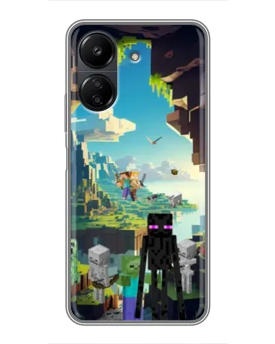 Чохол для Xiaomi POCO C65 з картинкою «Ендермен у лісі»