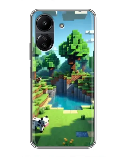 Чохол для Xiaomi POCO C65 з картинкою «Minecraft літній день»