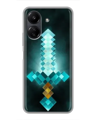 Чохол для Xiaomi POCO C65 з картинкою «Алмазний меч неон»