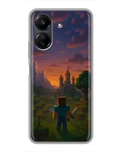Чохол для Xiaomi POCO C65 з картинкою «Стів біля вежі»