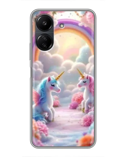 Чохол для Xiaomi POCO C65 з картинкою «Веселка і єдинороги» Чохол для Xiaomi POCO C65 з картинкою «Веселка і єдинороги»