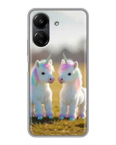 Чохол для Xiaomi POCO C65 з картинкою «Пара єдинорогів» Чохол для Xiaomi POCO C65 з картинкою «Пара єдинорогів»