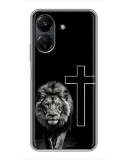Чохол для Xiaomi POCO C65 з картинкою «Лев та Хрест» Чохол для Xiaomi POCO C65 з картинкою «Лев та Хрест»