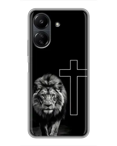 Чохол для Xiaomi POCO C65 з картинкою «Лев та Хрест»
