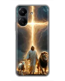 Чохол для Xiaomi POCO C65 з картинкою «Лев Юди та Світло» Чохол для Xiaomi POCO C65 з картинкою «Лев Юди та Світло»