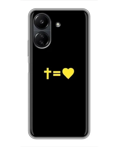 Чохол для Xiaomi POCO C65 з картинкою «Серце та Хрест»